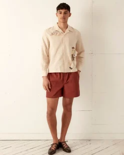 Shorts<BODE Twill Rugby Short - Cinnamon