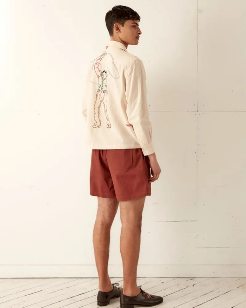 Shorts<BODE Twill Rugby Short - Cinnamon