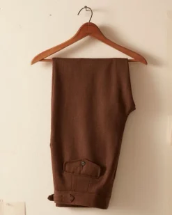 Trousers & Pants<BODE Twill Side Buckle Trousers - Brown