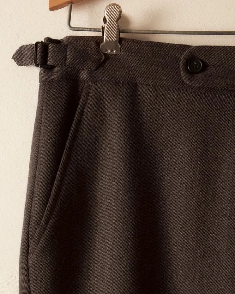 Trousers & Pants<BODE Twill Side Buckle Trousers - Black