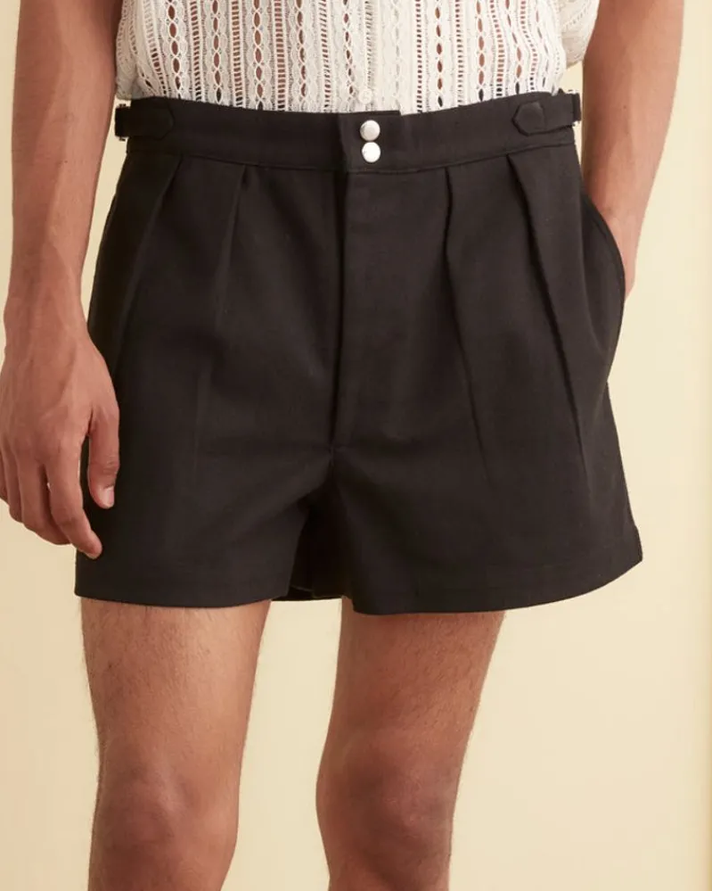 Shorts<BODE Twill Snap Shorts Black