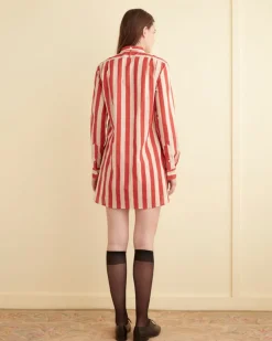 Tops<BODE Valance Stripe Long Sleeve Shirt