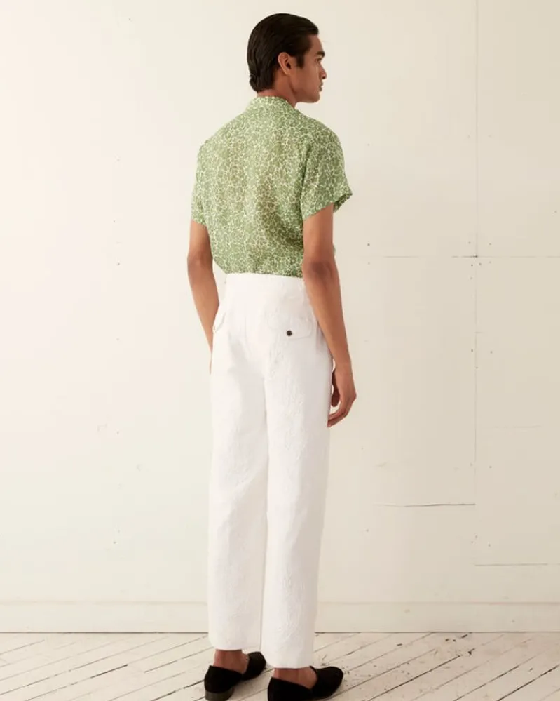 Trousers & Pants<BODE Village Garden Trousers White