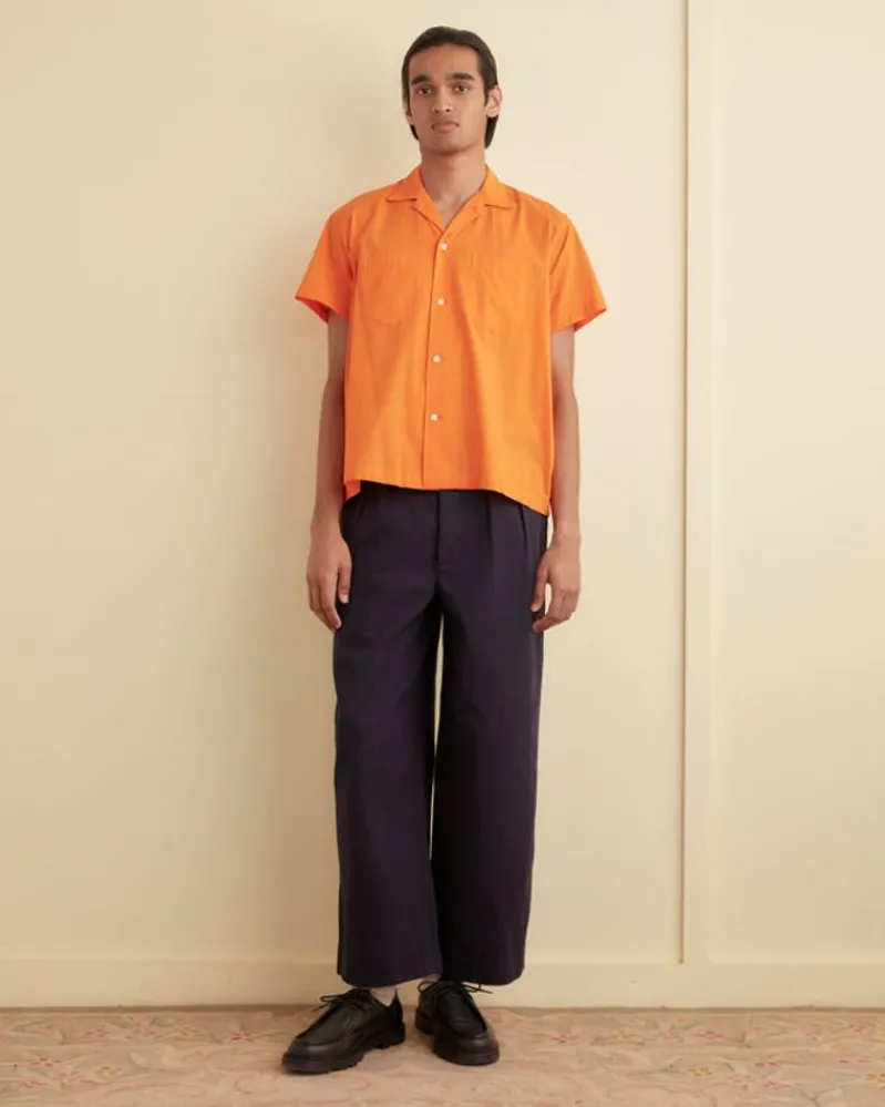 Shirts<BODE Voile Double-Pocket Short Sleeve Shirt - Orange