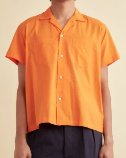 Shirts<BODE Voile Double-Pocket Short Sleeve Shirt - Orange
