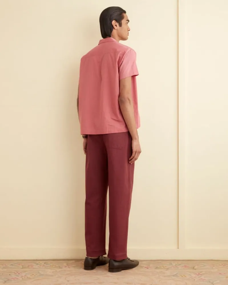 Shirts<BODE Voile Double-Pocket Short Sleeve Shirt - Pink