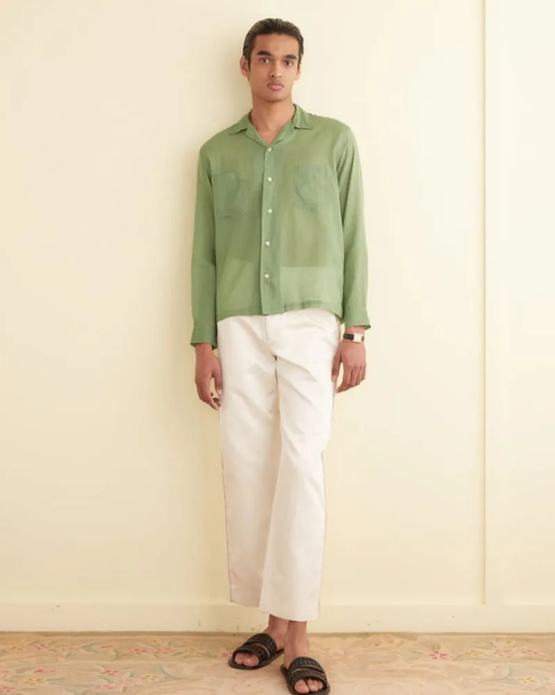 Shirts<BODE Voile Long Sleeve Shirt Green