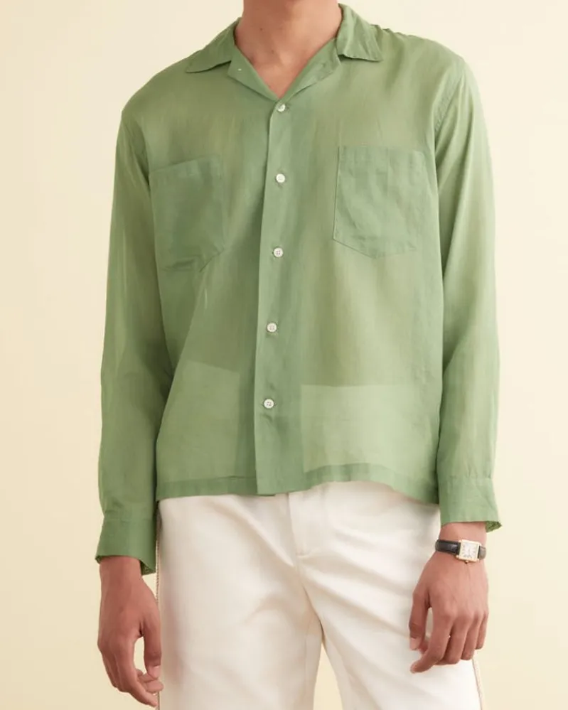 Shirts<BODE Voile Long Sleeve Shirt Green
