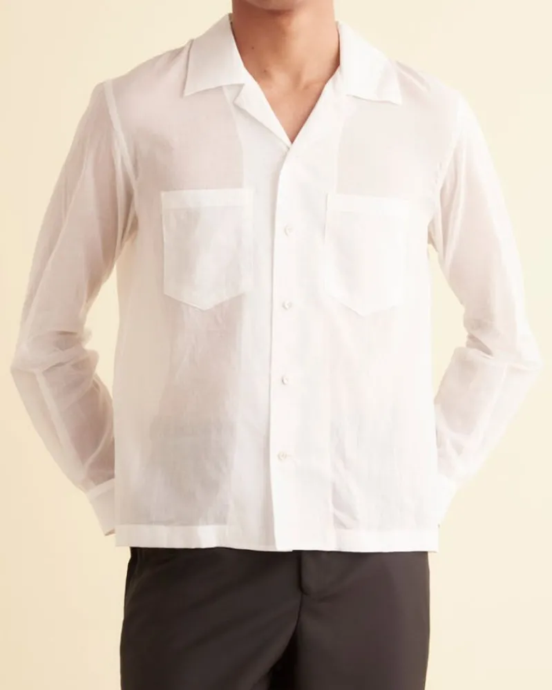 Shirts<BODE Voile Long Sleeve Shirt White