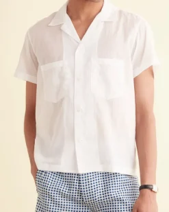 Shirts<BODE Voile Short Sleeve Shirt White