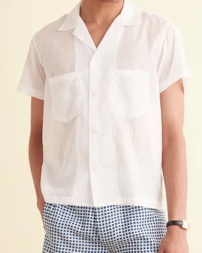 Shirts<BODE Voile Short Sleeve Shirt White