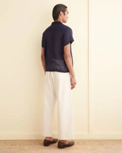 Shirts<BODE Voile Short Sleeve Shirt Navy