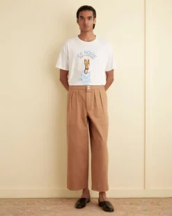 Trousers & Pants<BODE Wide Leg Snap Trousers Taupe