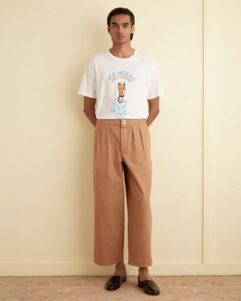 Trousers & Pants<BODE Wide Leg Snap Trousers Taupe