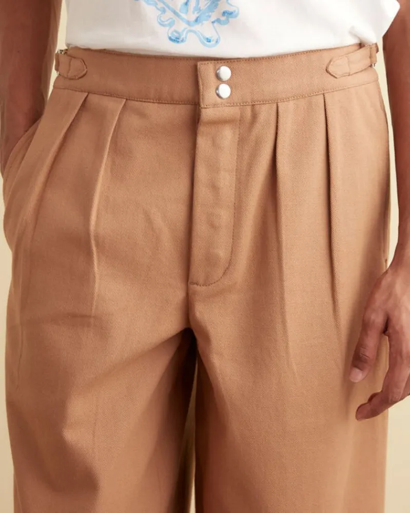 Trousers & Pants<BODE Wide Leg Snap Trousers Taupe