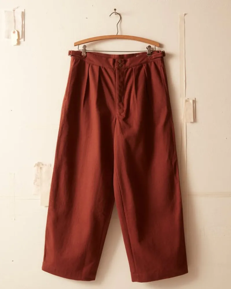 Trousers & Pants<BODE Wide Leg Snap Trousers - Cinnamon