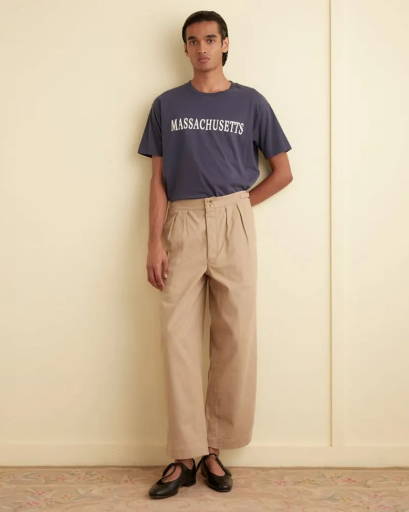 Trousers & Pants<BODE Wide Leg Snap Trousers - Khaki