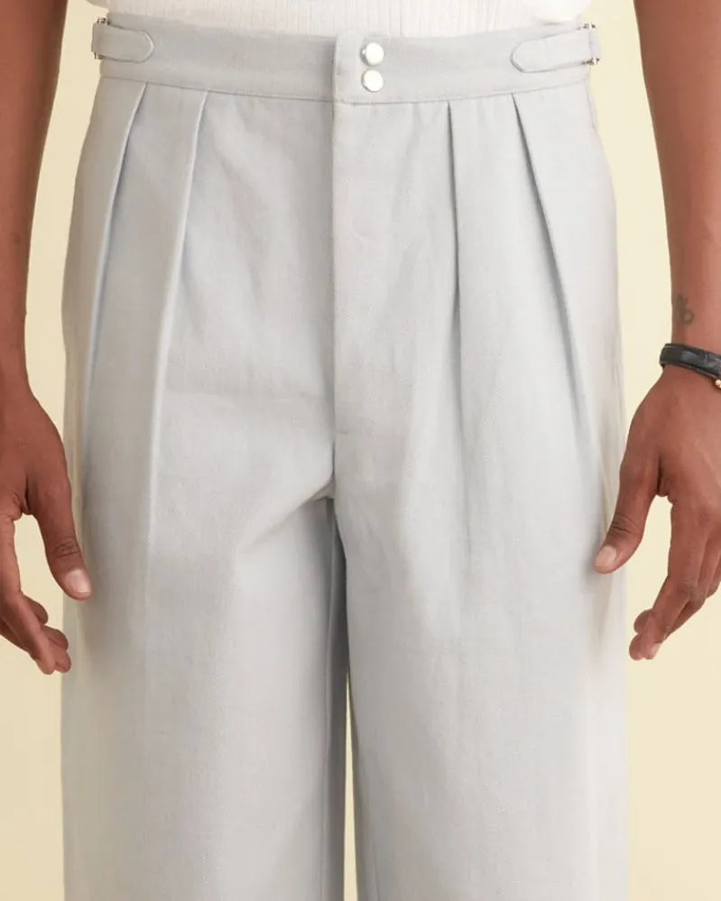 Trousers & Pants<BODE Wide Leg Snap Trousers - Light Blue