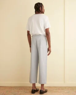 Trousers & Pants<BODE Wide Leg Snap Trousers - Light Blue