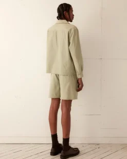 Shirts<BODE Zig-Zag Hem Long Sleeve Shirt - Mint