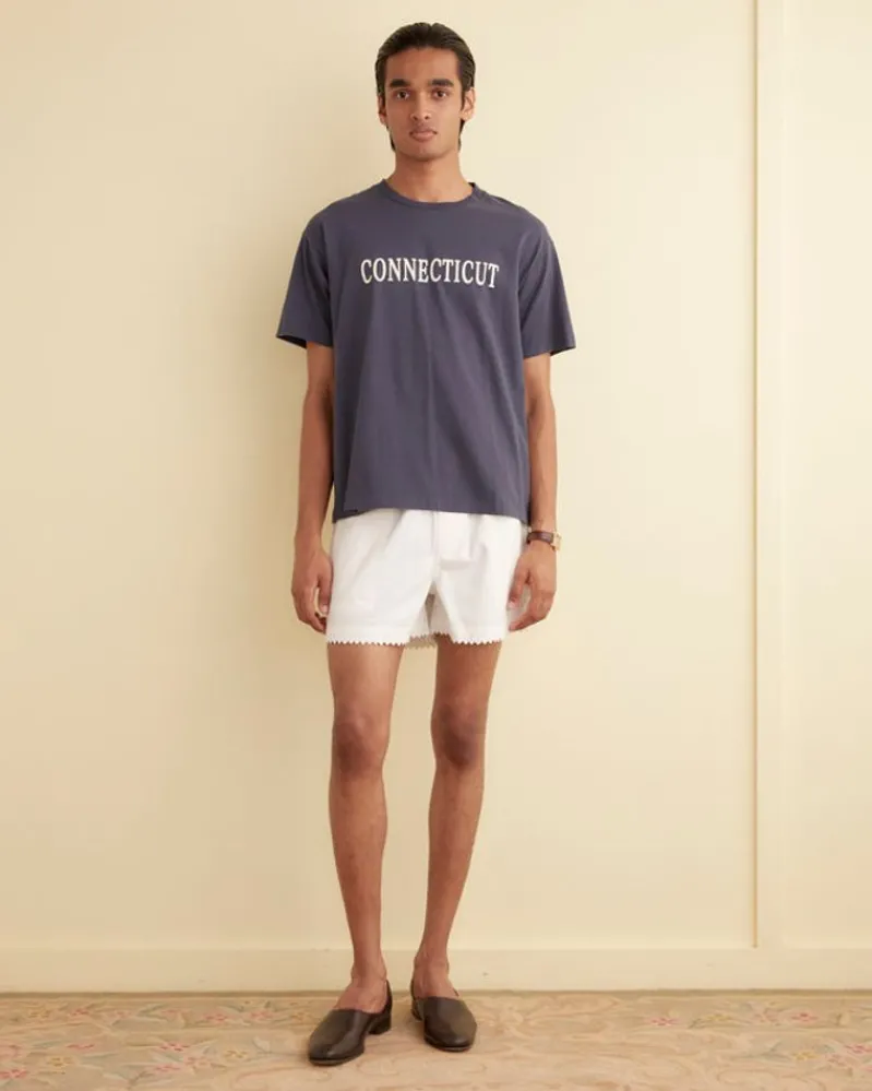 Shorts<BODE Zig-Zag Hem Shorts - White