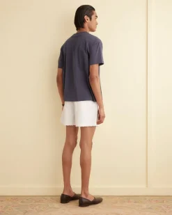 Shorts<BODE Zig-Zag Hem Shorts - White